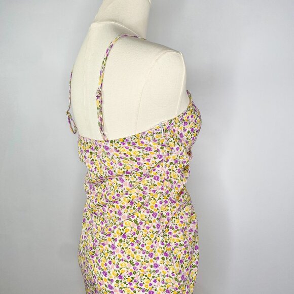 Cupshe - Floral Purple / Yellow Maxi Summer Dress - Picture 7 of 9